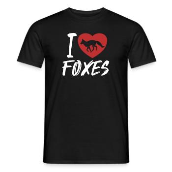 Ich liebe Füchse Rotfuchs Canidae Caninae Fuchs Liebhaber Fuchs - Männer T-Shirt - Schwarz - Vorne - AI Model Male 178 light (178cm)