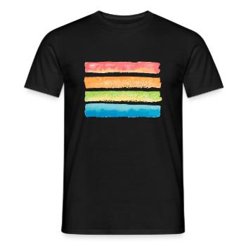 Regenbogen Drop - Männer T-Shirt - Schwarz - Vorne - AI Model Male 178 light (178cm)
