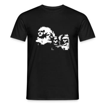 Mount Rushmore (white DDP) - Men's T-Shirt - black - Front - AI Model Male 178 light (178cm)