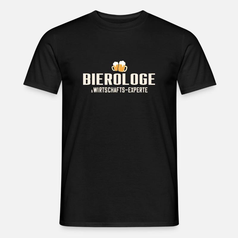 Bierologe & Wirtschafts-Experte - Männer T-Shirt - Schwarz