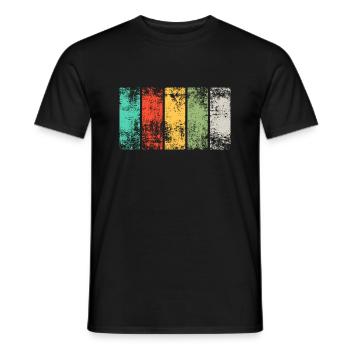 Retro Stripes Wide Vintage - Men's T-Shirt - black - Front - AI Model Male 178 light (178cm)