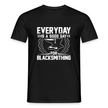 Blacksmith | Forging Craft Anvil Gift Ideas - Men's T-Shirt - black - Front - AI Model Male 178 light (178cm)