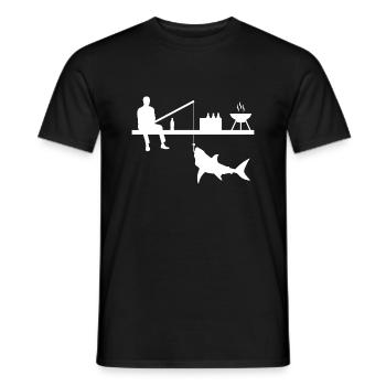 Pêche - T-shirt homme - noir - Devant - AI Model Male 178 light (178cm)