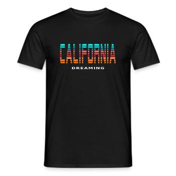 Kalifornien träumt - Männer T-Shirt - Schwarz - Vorne - AI Model Male 178 light (178cm)