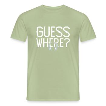 Guess Where Piercing Piercings - Men's T-Shirt - sage - Front - AI Model Male 178 light (178cm)