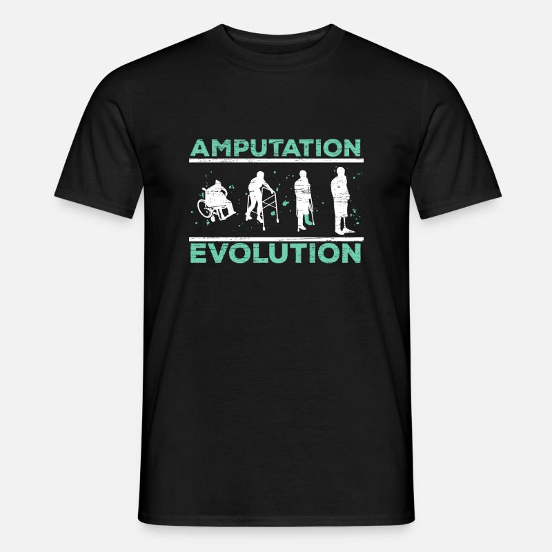 Amputation Evolution Amputierter Amputierte Chirur - Männer T-Shirt - Schwarz