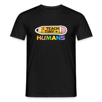 I teach tiny Humans - Men's T-Shirt - black - Front - AI Model Male 178 light (178cm)