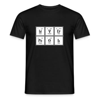 | de Liverpool Tableau périodique des éléments - T-shirt homme - noir - Devant - AI Model Male 178 light (178cm)