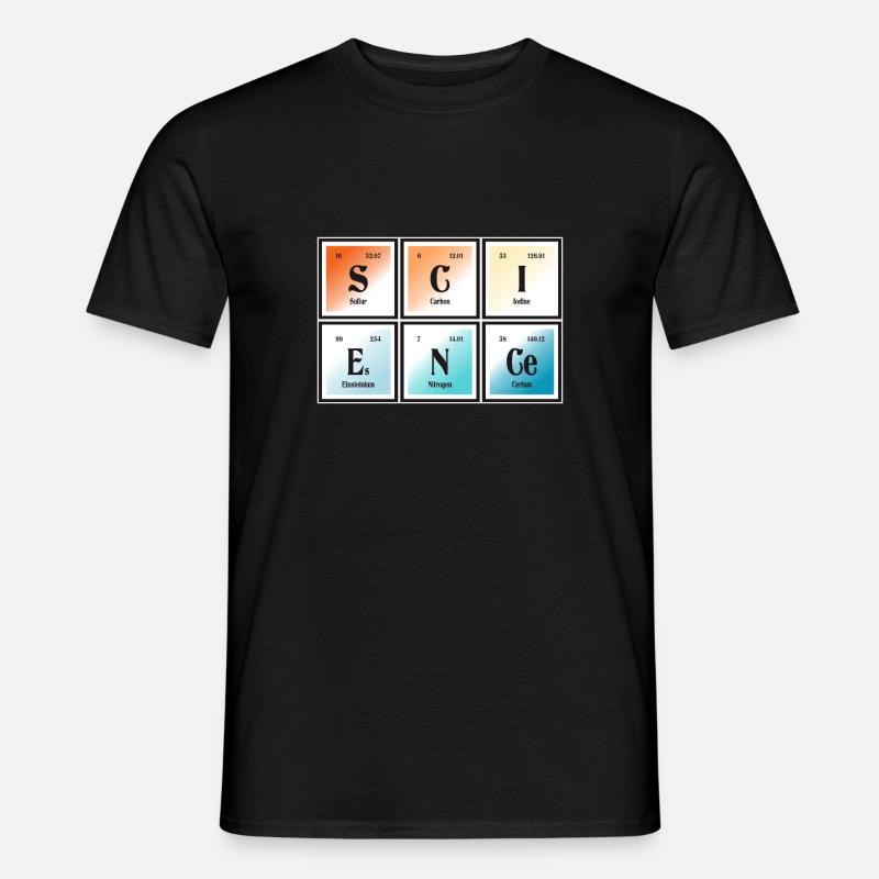 Wissenschaft | Periodensystem der Elemente - Männer T-Shirt - Schwarz