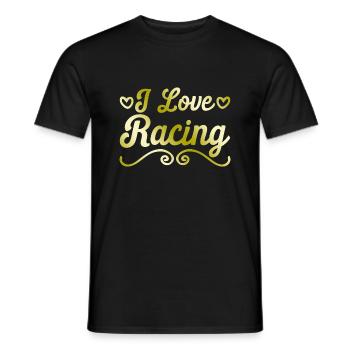 Ich liebe Rennen - Männer T-Shirt - Schwarz - Vorne - AI Model Male 178 light (178cm)