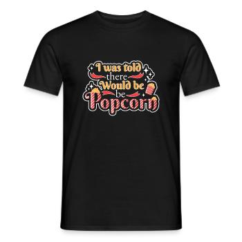Popcorn - Männer T-Shirt - Schwarz - Vorne - AI Model Male 178 light (178cm)