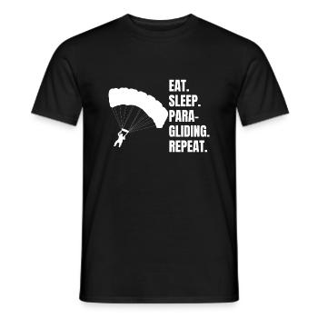Paragliding Paragliding Paragliding Paragliders - Men's T-Shirt - black - Front - AI Model Male 178 light (178cm)
