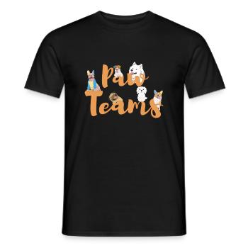 Paw teams, Funny dogs art, dogs lover - Männer T-Shirt - Schwarz - Vorne - AI Model Male 178 light (178cm)