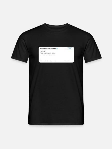 Funny Shakespeare Tweet - Men's T-Shirt - black