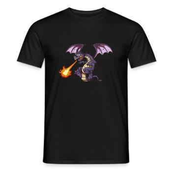 Angry Dragon - Men's T-Shirt - black - Front - AI Model Male 178 light (178cm)