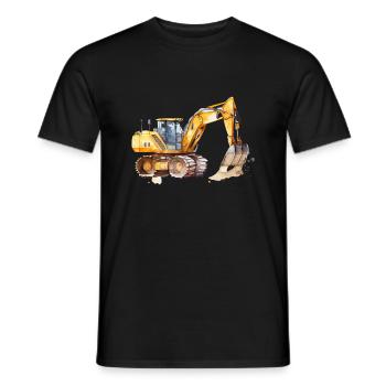Excavator - Men's T-Shirt - black - Front - AI Model Male 178 light (178cm)