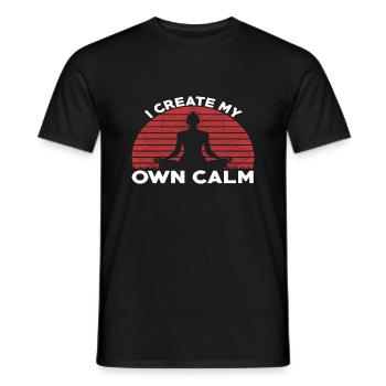 Je crée mon propre Calm - T-shirt homme - noir - Devant - AI Model Male 178 light (178cm)