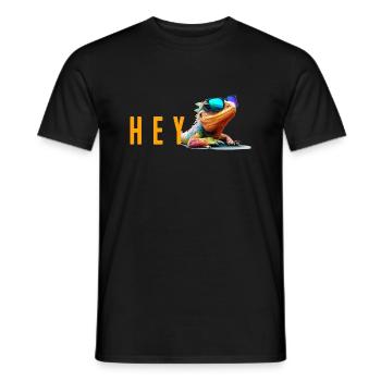 lizard hey - Men's T-Shirt - black - Front - AI Model Male 178 light (178cm)