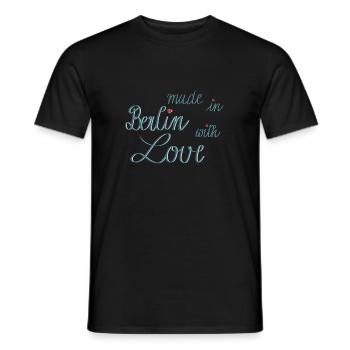 Made in Berlin with Love - Männer T-Shirt - Schwarz - Vorne - AI Model Male 178 light (178cm)