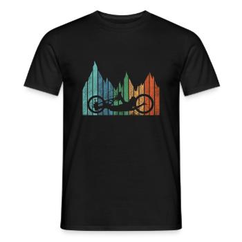 Handbike Mountain Vintage - Männer T-Shirt - Schwarz - Vorne - AI Model Male 178 light (178cm)