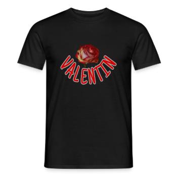 VALENTINE - Men's T-Shirt - black - Front - AI Model Male 178 light (178cm)