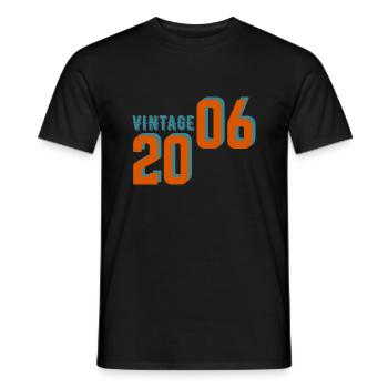 Vintage rétro 2006 - T-shirt homme - noir - Devant - AI Model Male 178 light (178cm)