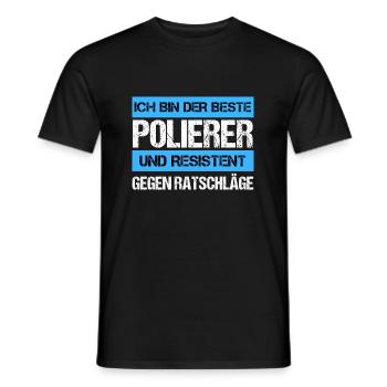 Resistenter Polierer - Männer T-Shirt - Schwarz - Vorne - AI Model Male 178 light (178cm)