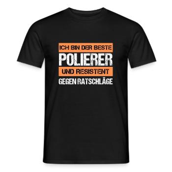 Resistenter Polierer - Männer T-Shirt - Schwarz - Vorne - AI Model Male 178 light (178cm)