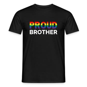 Proud Brother - Männer T-Shirt - Schwarz - Vorne - AI Model Male 178 light (178cm)