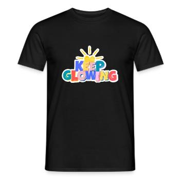 Keep Glowing - Men's T-Shirt - black - Front - AI Model Male 178 light (178cm)
