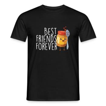 Meilleurs amis pour toujours - Amateur de beurre de cacahuète - T-shirt homme - noir - Devant - AI Model Male 178 light (178cm)