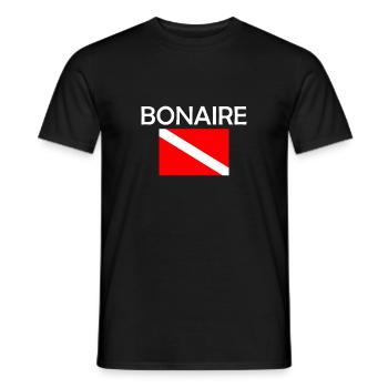 Drapeau de plongée Bonaire - Plongée sous-marine - Plongée sous-marine - Tauchen - T-shirt homme - noir - Devant - AI Model Male 178 light (178cm)