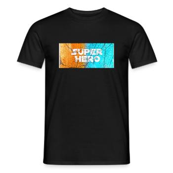 Super Hero - Männer T-Shirt - Schwarz - Vorne - AI Model Male 178 light (178cm)