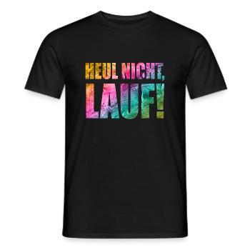 Ne pleurez pas, courez ! - Course à pied, jogging, sport, course à pied - T-shirt homme - noir - Devant - AI Model Male 178 light (178cm)
