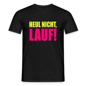 Don't cry, run! - Running, jogging, sports, runners - Men's T-Shirt - black - Front - AI Model Male 178 light (178cm)