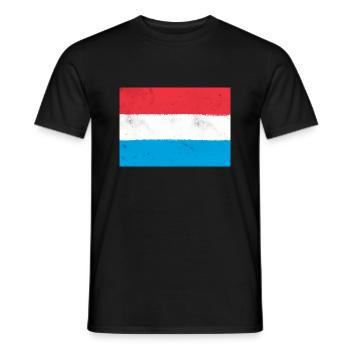 Drapeau du Luxembourg - T-shirt homme - noir - Devant - AI Model Male 178 light (178cm)