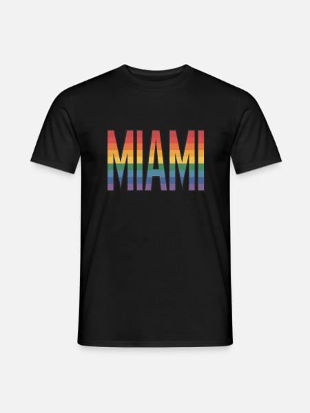 Miami - Logo de la ville queer cool - T-shirt homme - noir