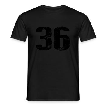 36 Number Leotard - Men's T-Shirt - black - Front - AI Model Male 178 light (178cm)