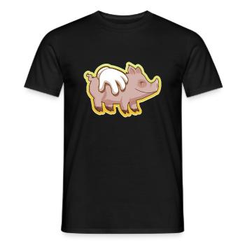 pig140 - T-shirt homme - noir - Devant - AI Model Male 178 light (178cm)