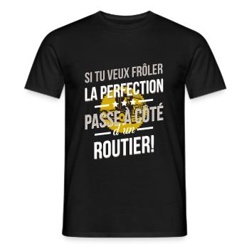Routier - La perfection - T-shirt homme - noir - Devant - AI Model Male 178 light (178cm)