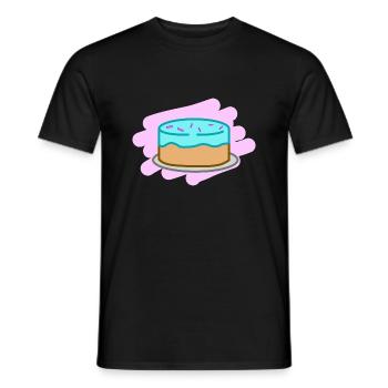 Cake with sprinkles cake Delicious gift - Men's T-Shirt - black - Front - AI Model Male 178 light (178cm)