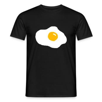 Spiegelei - Männer T-Shirt - Schwarz - Vorne - AI Model Male 178 light (178cm)