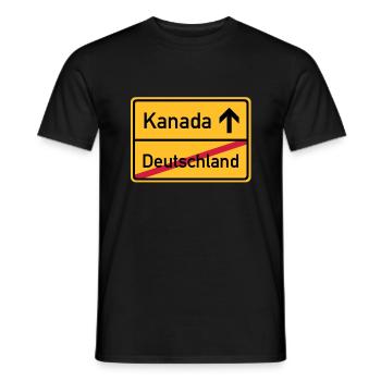 ortsschild_kanada__f3 - Men's T-Shirt - black - Front - AI Model Male 178 light (178cm)