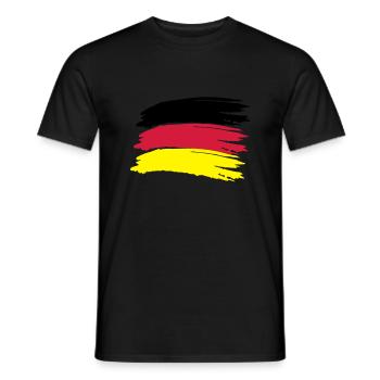 Drapeu d'Allemagne - T-shirt homme - noir - Devant - AI Model Male 178 light (178cm)
