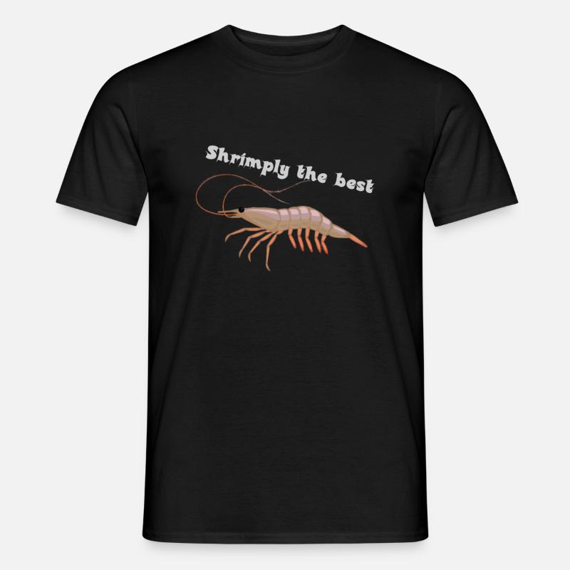 Garnele mit Spruch - Männer T-Shirt - Schwarz