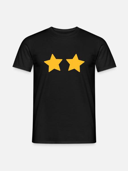 Zwei Sterne - anpassbar - Männer T-Shirt - Schwarz