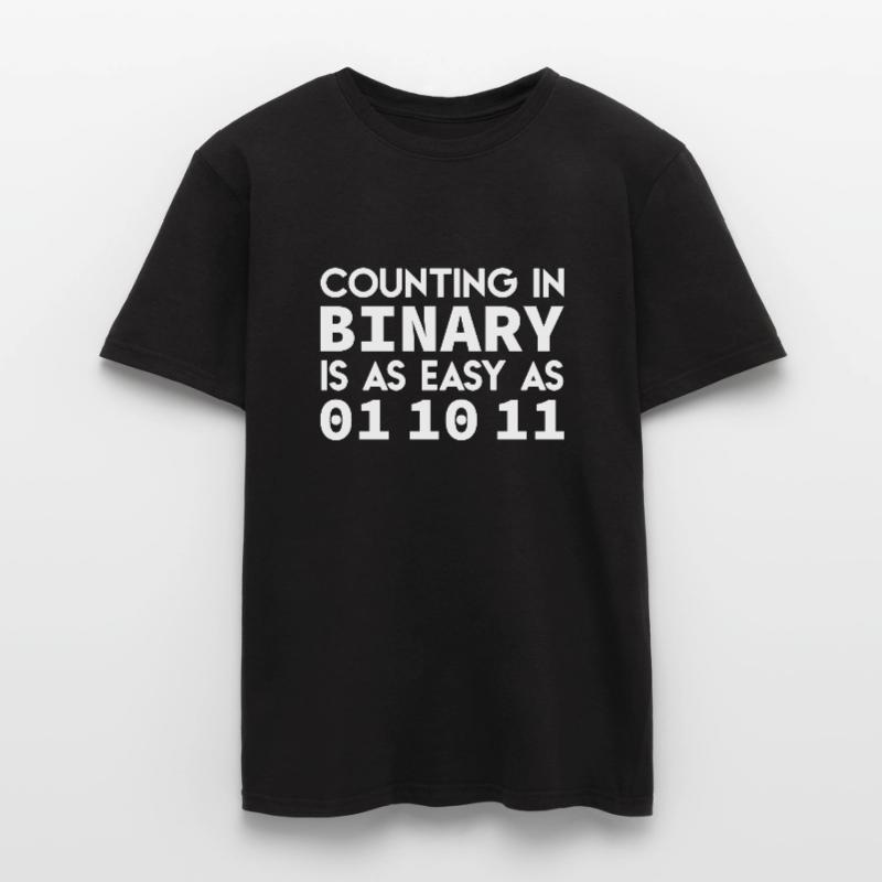Binary joke nerd geek computer scientist programmer Men’s T-shirt