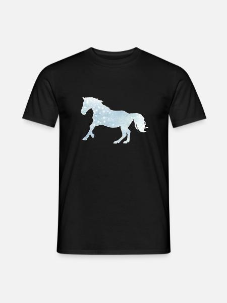 Christmas Horse Gift Snowflakes Arabs - Men's T-Shirt - black