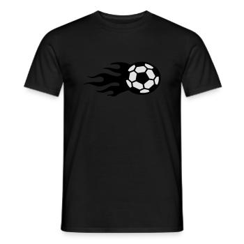 flamme soccer ball - Men's T-Shirt - black - Front - AI Model Male 178 light (178cm)