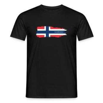 Flag of Norway - Men's T-Shirt - black - Front - AI Model Male 178 light (178cm)
